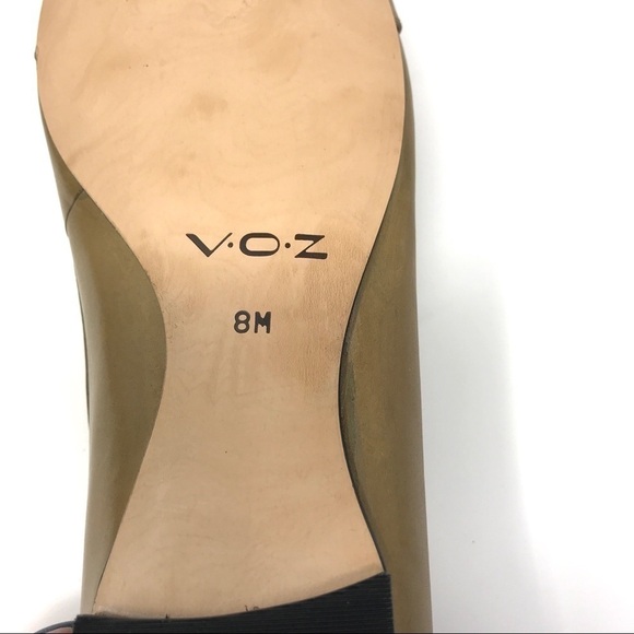 V.O.Z Taupe Flats Silver Buckle Olive Interior 8M - Picture 7 of 8